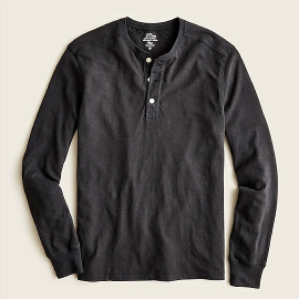 J. Crew Men’s Garment-dyed cotton Henley